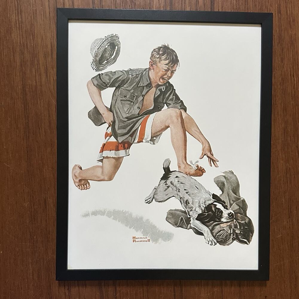 Norman Rockwell "A Boy's Best Friend " Framed Print 11x14